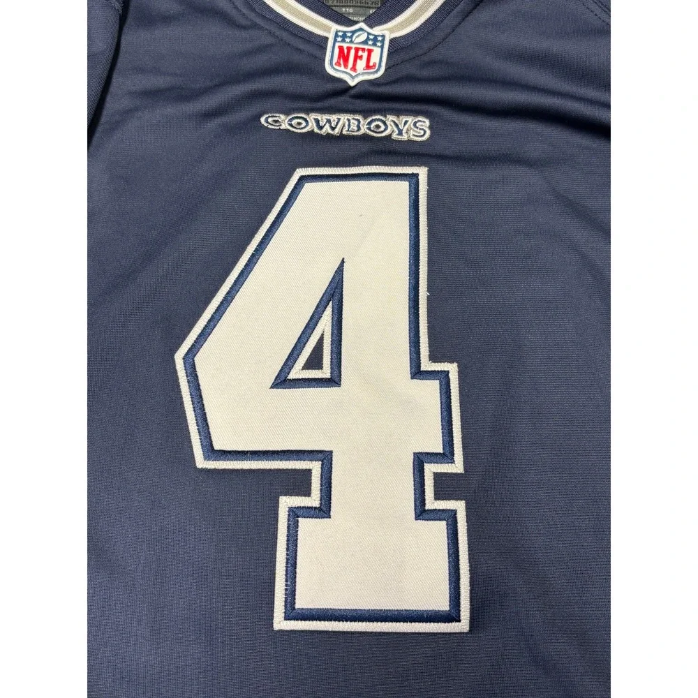 NWT Nike Dallas Cowboys Dak Prescott 4 On Field‎ Jersey Mens 52 XL Navy Blue